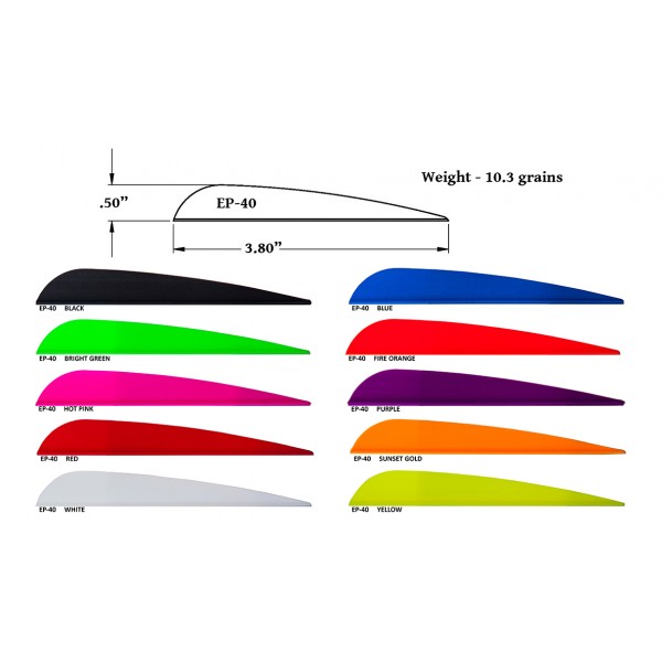 4" ARIZONA VANES, Kunststoffbefiederung ca 100mm (Farbe: OD Green)
